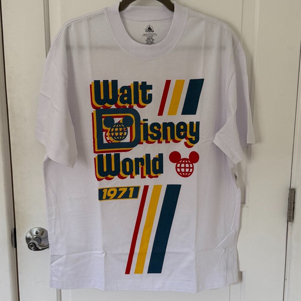 NWT Disney Parks Walt Disney World 1971 Racing Front and Back T-Shirt Adult MED